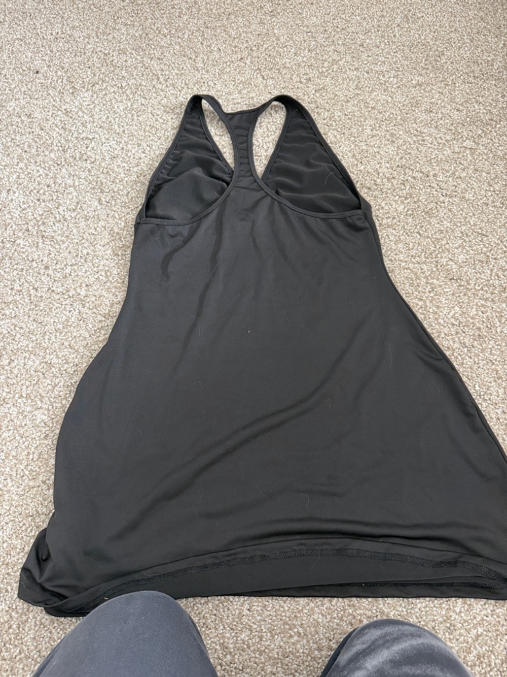 Black Racerback Swim Dress - Picture 2 of 2